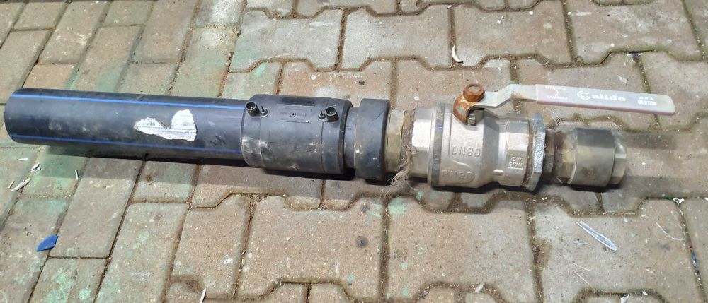 Rura, złącze PE90 DN80 zawór, wodociąg zawór zwrotny 3"