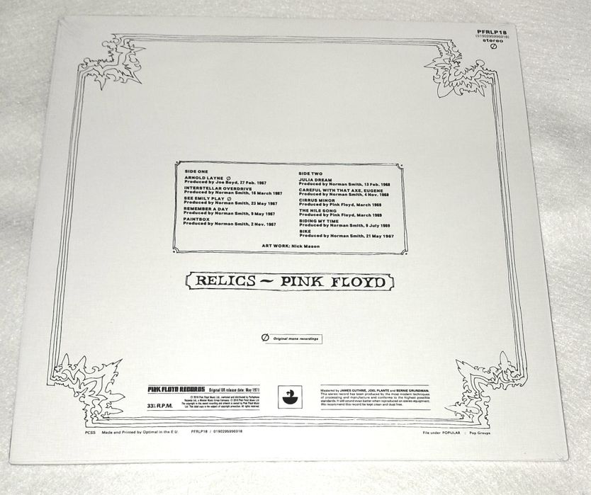 PINK FLOYD. -  Relics (LP) - novo