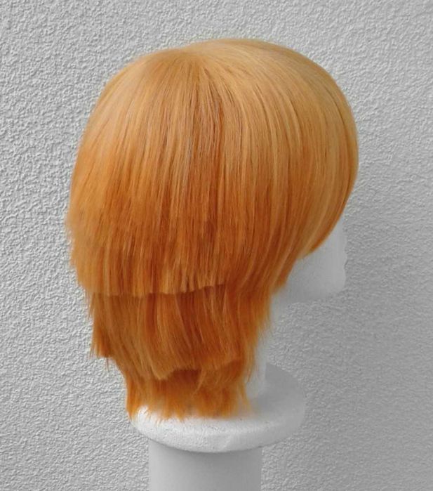 Demon Slayer ombre pomarańczowa ruda peruka Agatsuma Zenitsu wig