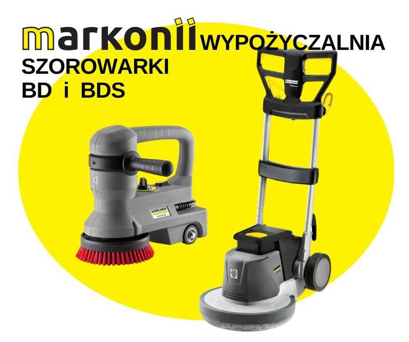 Wynajem Szorowarka ze sciąganiem wody Karcher  BD 43/35, BD 50/60, BDS 43, BD 17/5 do schodów