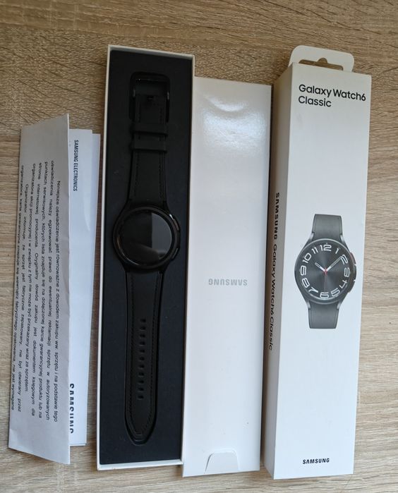 Samsung Galaxy Watch 6 Classic Gwarancja – stal, obracany bezel, GPS