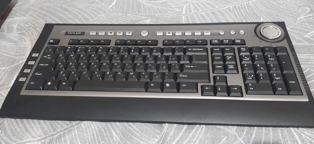 компьютерная клавиатура USB Delux DLK-5201 полурабочая отрезали провод
