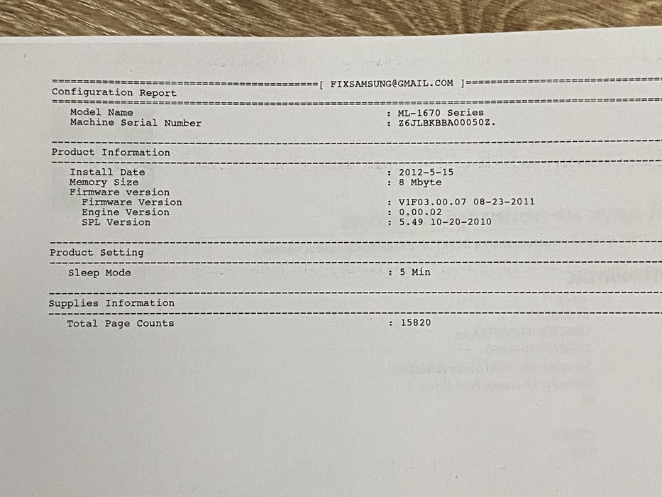 Лазерний Принтер Samsung ML-1676 + USB cable