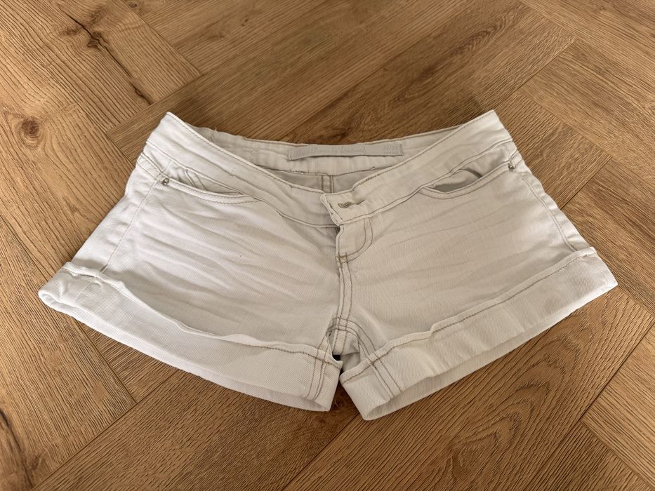 Spodenki jeans roz 36 białe