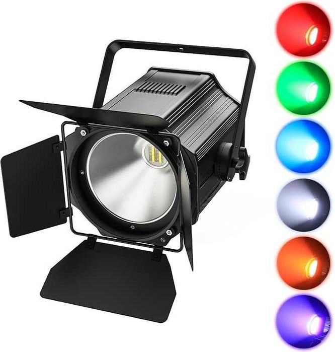 Oświetlenie Sceniczne LED COB KX 200W Spot Par Disco z Osłonami, RGBWA+UV
