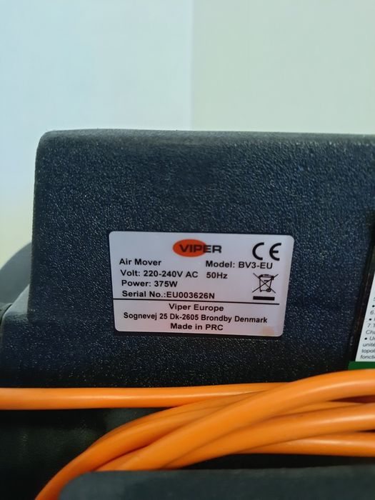 Viper BV3 Wentylator Osuszacz Dmuchawa silnik indukcyjny 3 biegowy
