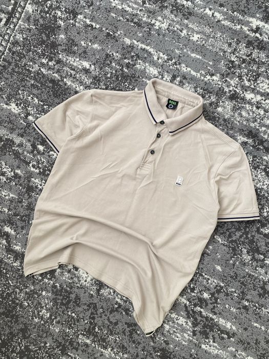 Поло футболка бежевого кольору Boss Hugo Л розмір