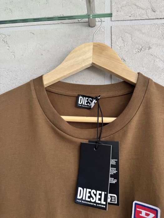 Diesel Oryginalna Bawełniana Bluzka Męska Logowana T-shirt M