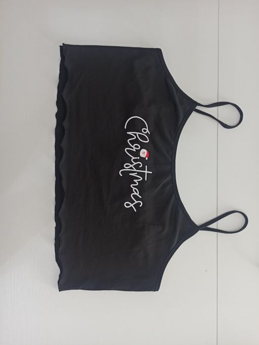 Świąteczny top piżama na ramiączka.