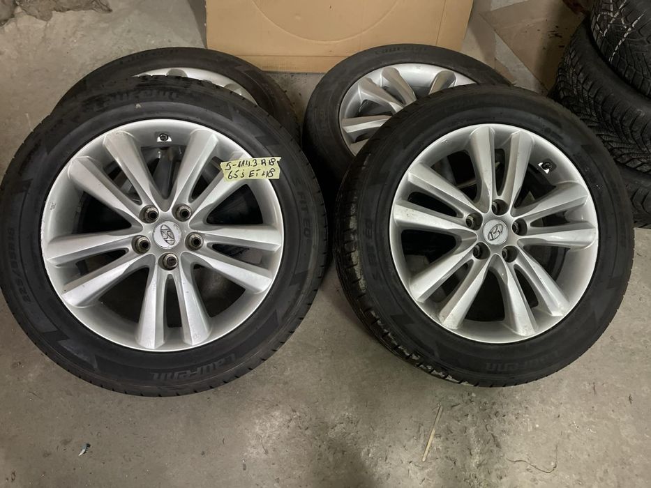 Диски 5-114.3r18 Kia Hyundai шини 225/55 літні 23р