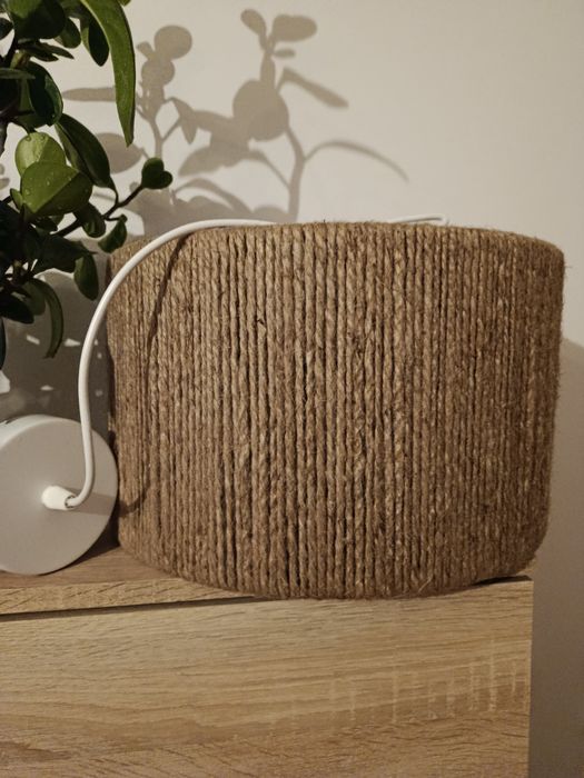 Lampa wisząca boho żyrandol juta naturalna handmade