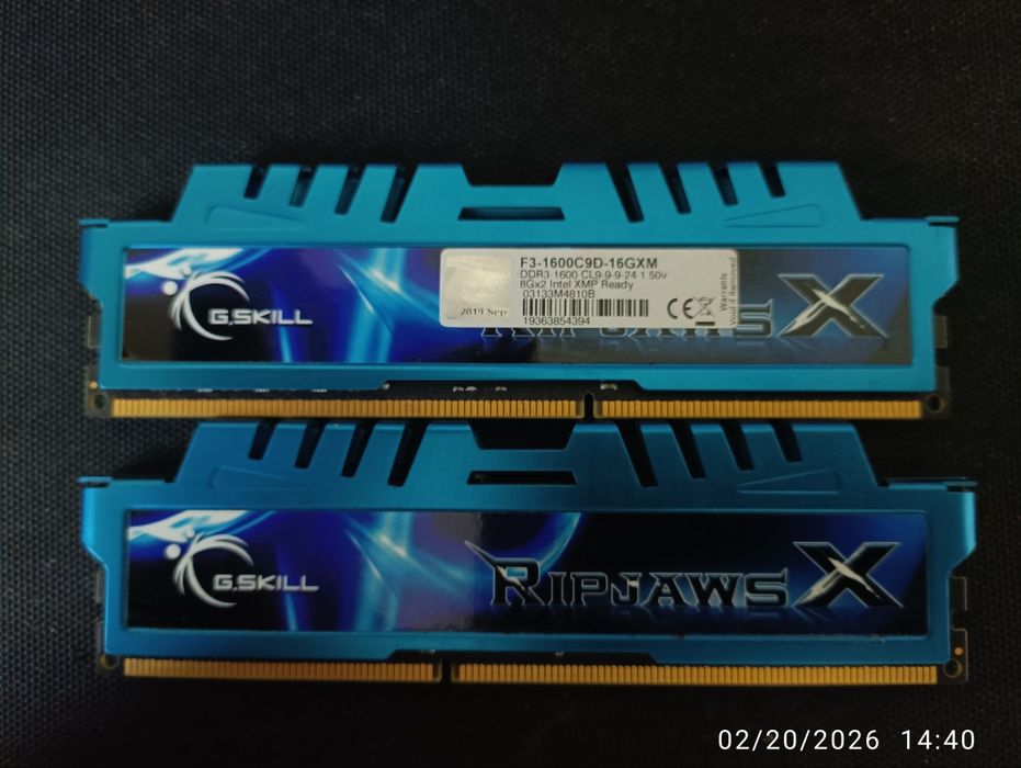 Memória Ram G-Skill Ripjaws DDR3 1600Mhz CL9 (2x8)
