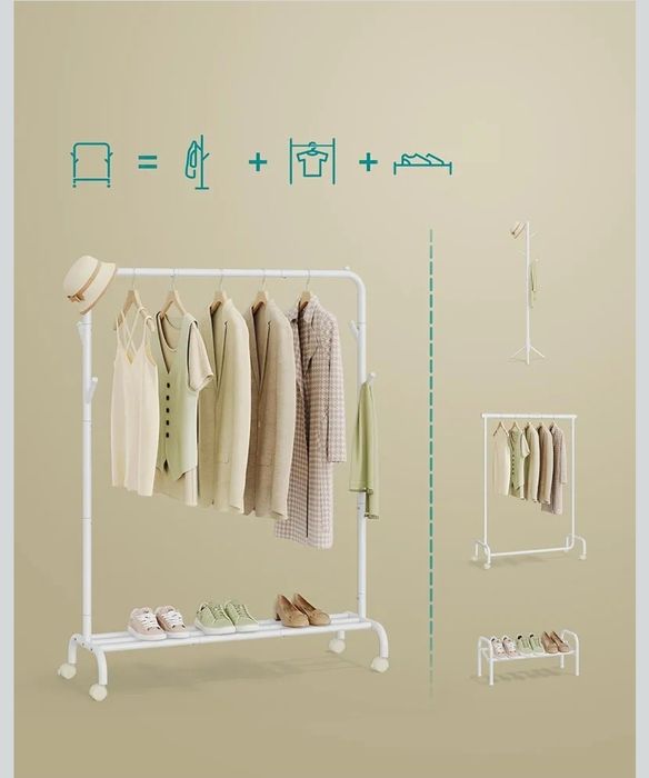 SONGMICS Wieszak na ubrania, pojedynczy wieszak