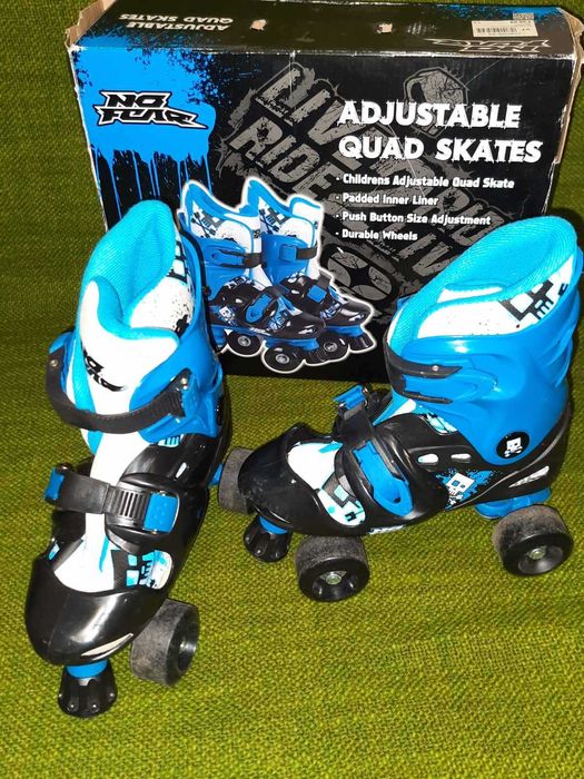Крутые ролики No Fear Quad Skates Junior. Размер UK 1-4. 21,5см.Англия