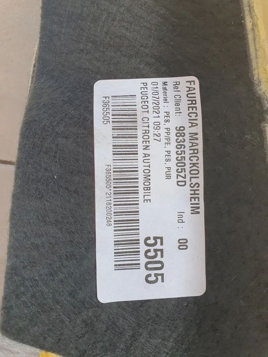 ALCATIFA/ FORRO MALA PEUGEOT 3008 II / 98365505ZD