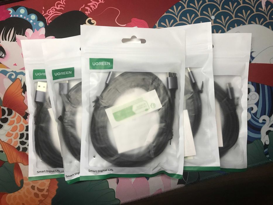 UGREEN 3-х метровий нейлоновий USB-C кабель 3A зарядка та передача