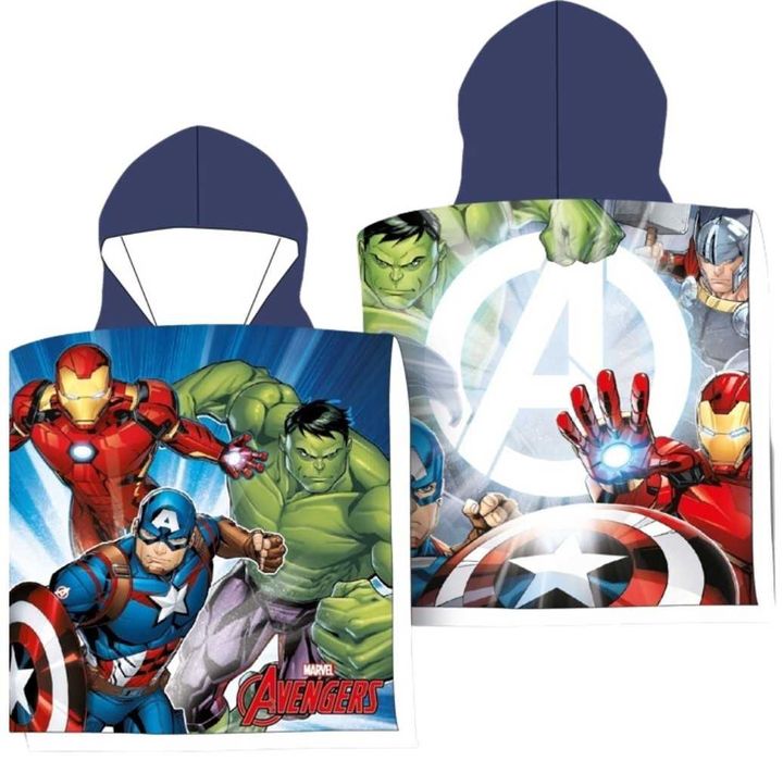 Пляжное полотенце-пончо с капюшоном Марвел Мстители - мальчика 2-6 лет