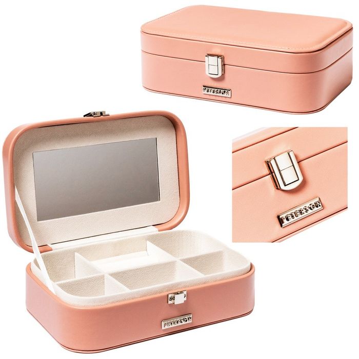 Stylowy organizer na biżuterię z lusterkiem - Peterson