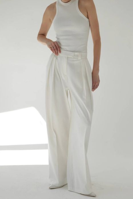 Брюки cici coco білі та чорні