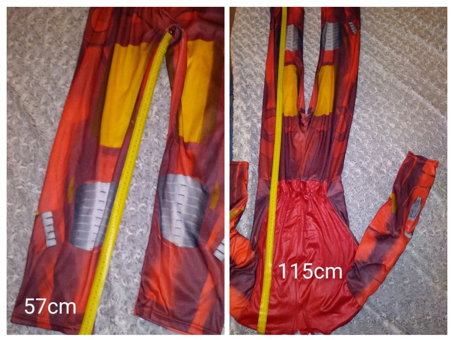 Strój przebranie IRON MAN ze świecącą maską