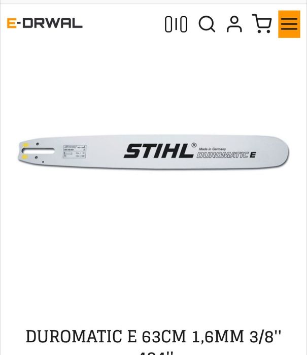 Prowadnica STIHL Duromatic E 63 cm + łańcuch RMX 3/8 1,6 mm –do  cięcia wzdłużnego