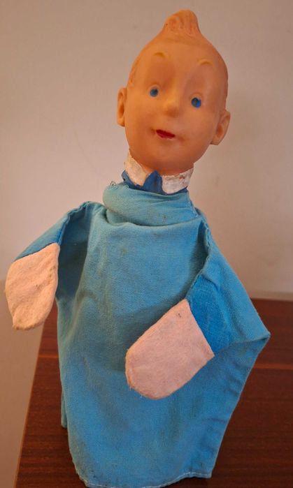 Fantoches de mão Tintin antigos.
