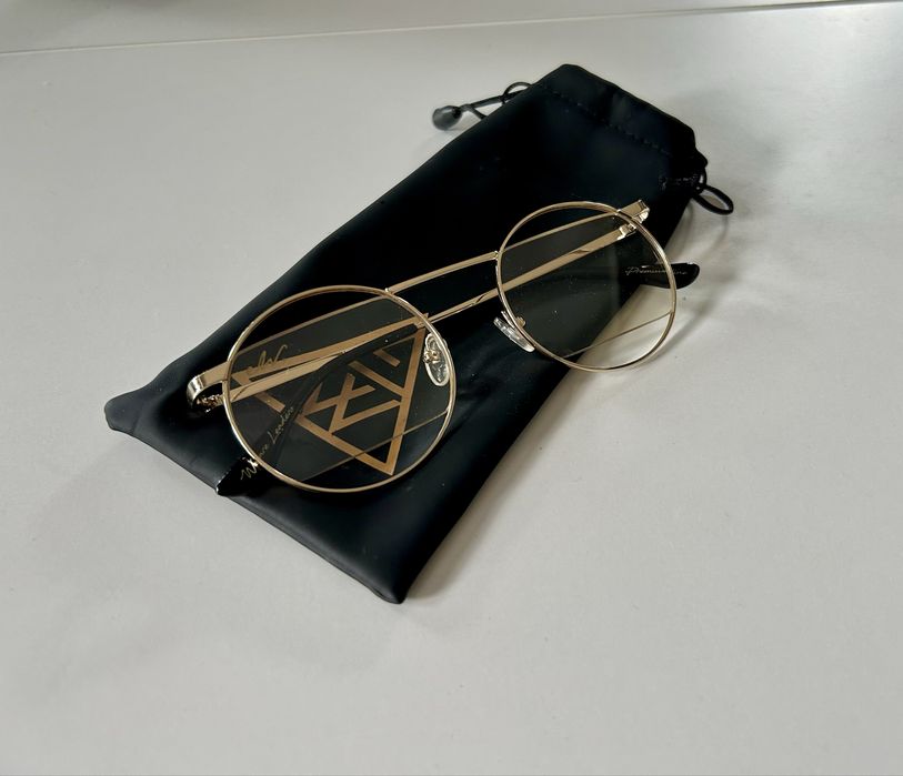Okulary El Wariato złote unisex