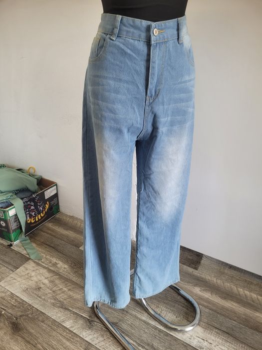 Spodnie Jeansy Wide Leg z Wysokim Stanem L