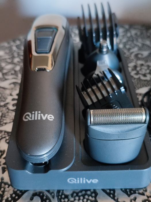 Conjunto de barbear e aparador de corte multifunções Qilive 5 em 1