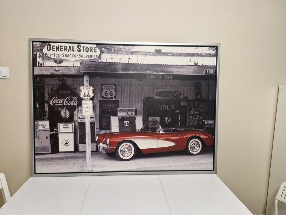 Sprzedam duży obraz. Samochod Corvetta