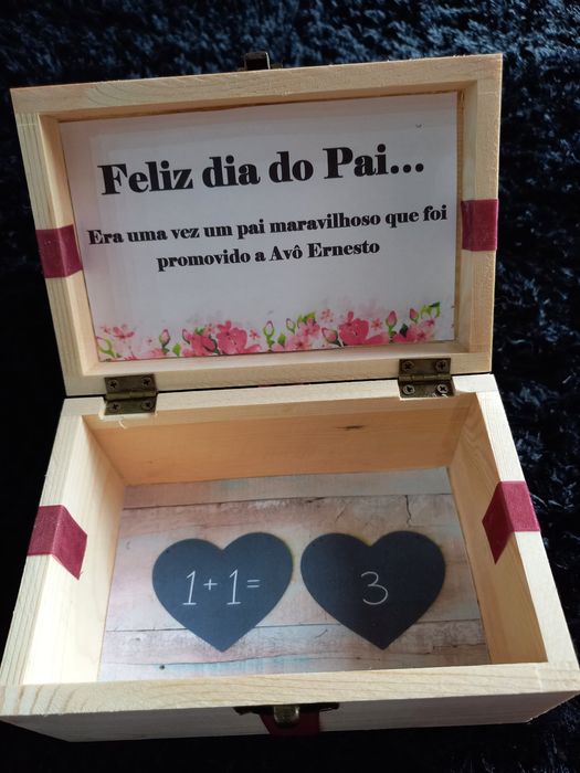 Caixa madeira presentes personalizados