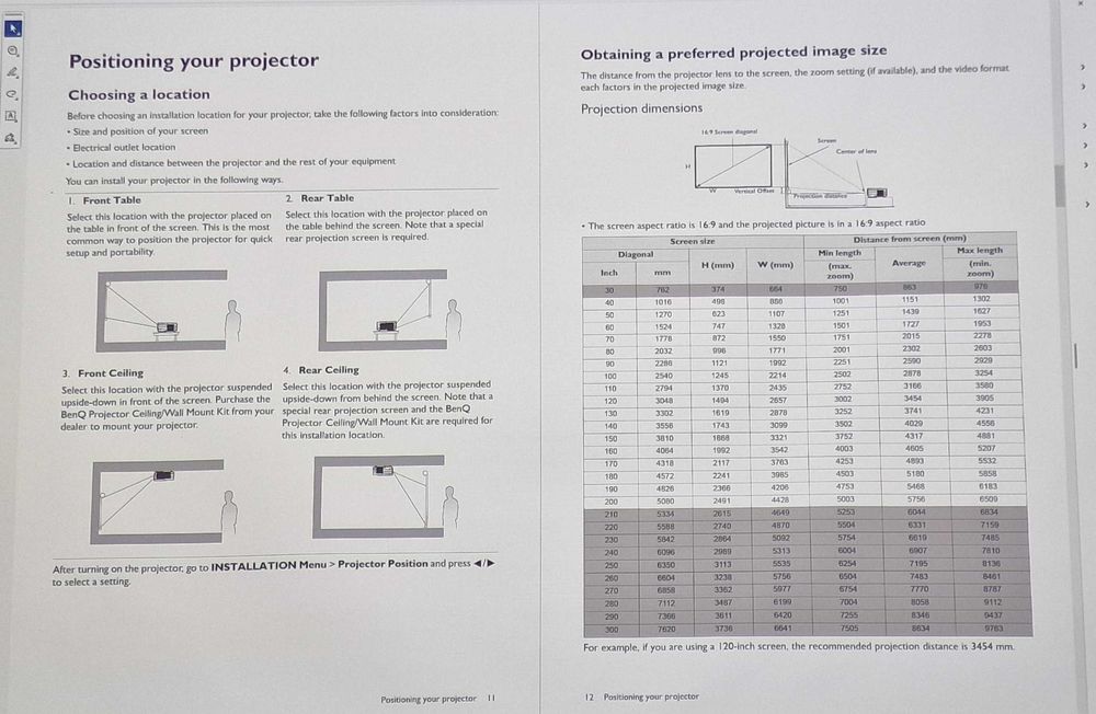 BenQ TK850 projektor, rzutnik,  4 k HDR zestaw z ekran elektr. 110"