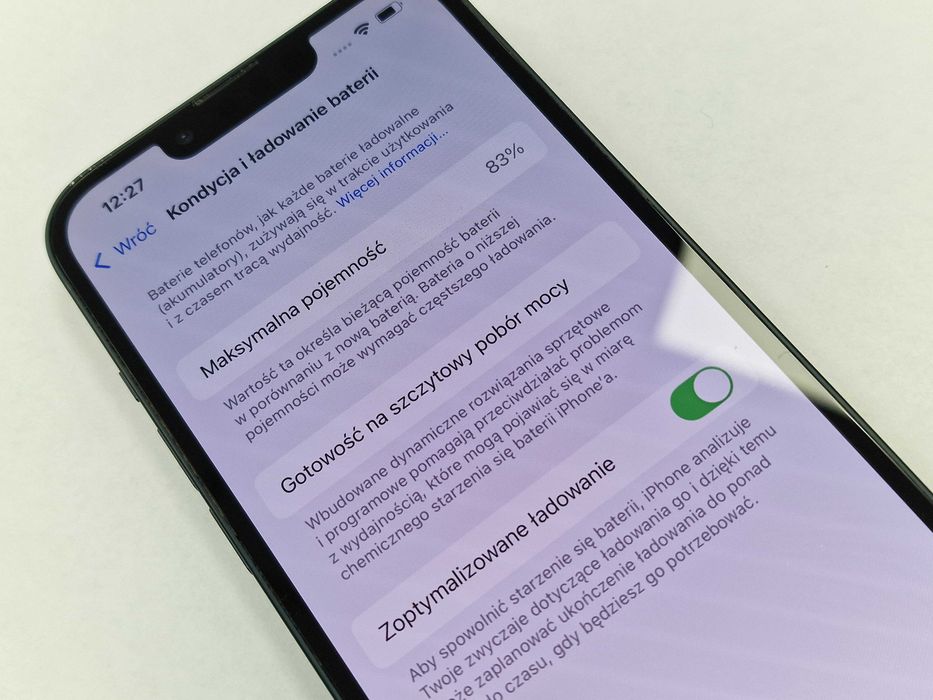 Iphone 13 128GB/ Midnight/ Grade B/ Bat 83%/ Gwarancja + ładowarka