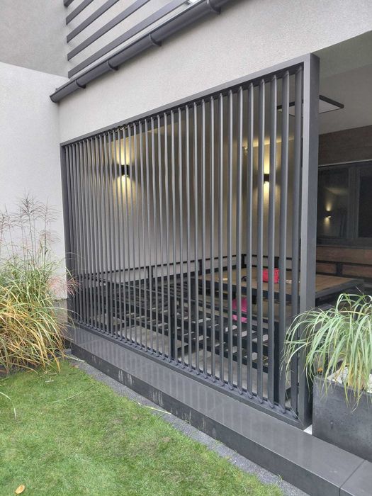Ruchome deseczki system aluminiowy shuttersy zabudowa tarasu każdy RAL