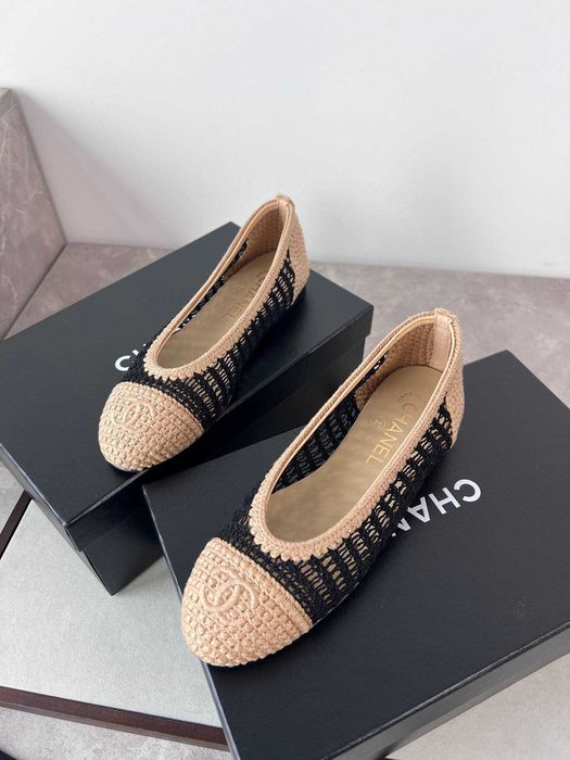 Chanel klasyczne baleriny z kolekcji plecionych espadryli