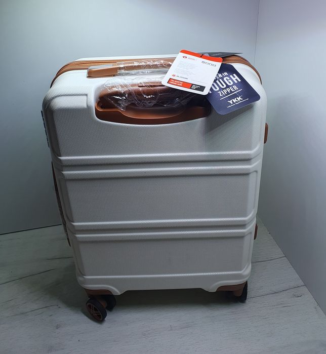 Walizka K1871-1L - KONO ABS, kremowa