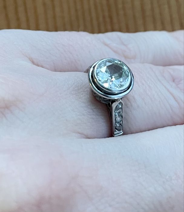 TO TEN! Certyfikat! Pierścionek platyna naturalny diament 1,25 ct