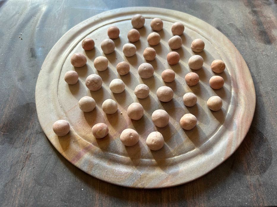 Jogo do Solitário em Pedra ornamental Antigo – Completo