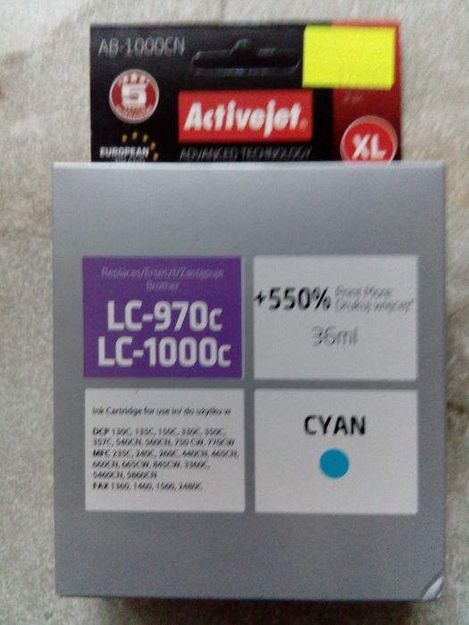 Pojemniki z tuszem nówki do Brothera