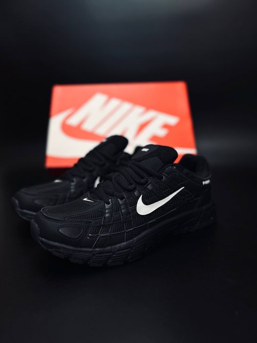 Кожаные кроссовики найк/ Nike 6000 black/качественные мужские кросовки