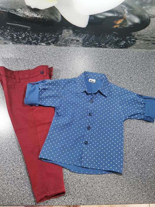 Zestaw spodnie koszula roz 80