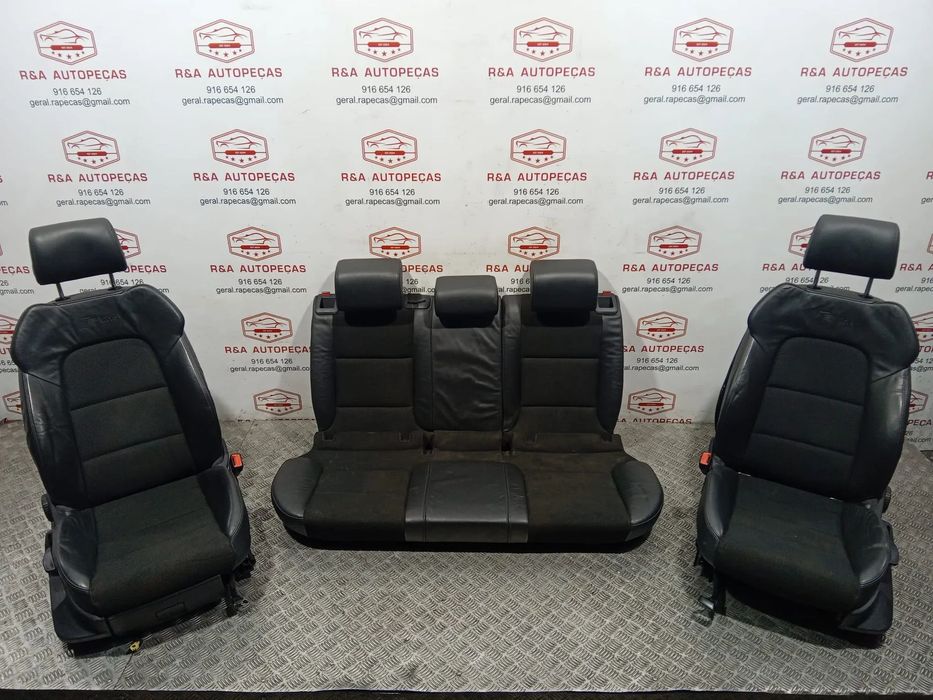 Conjunto de Bancos Audi A3 8P Sportback S-Line Pele e Tecido Original