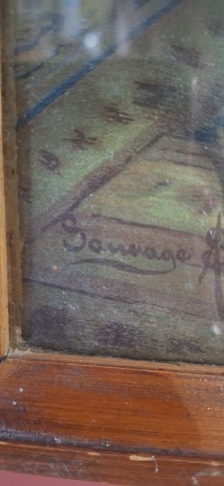 Savage stary obraz chromolitografia XIXw