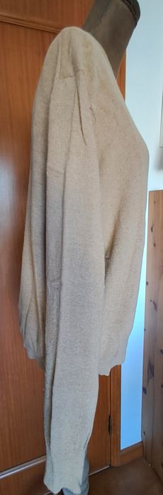 Pullover Homem Giovanni Galli (Tam. 50 / M-L) – 80% Lã Bege/Camel
