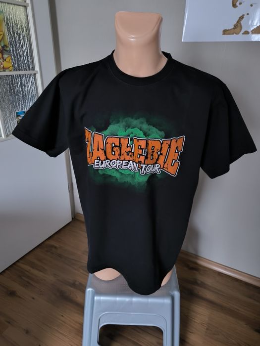 Zagłębie Lubin t-shirt XL European Tour Fan ultras hooligans czarna