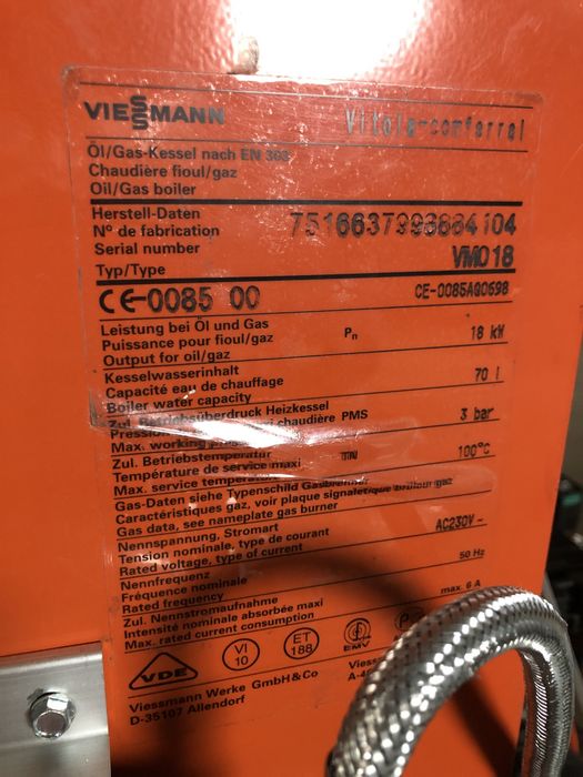 Kocioł multiolejowy viessmann 18kw piec