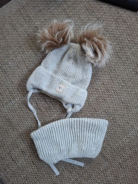 Zestaw czapka plus komin agbo