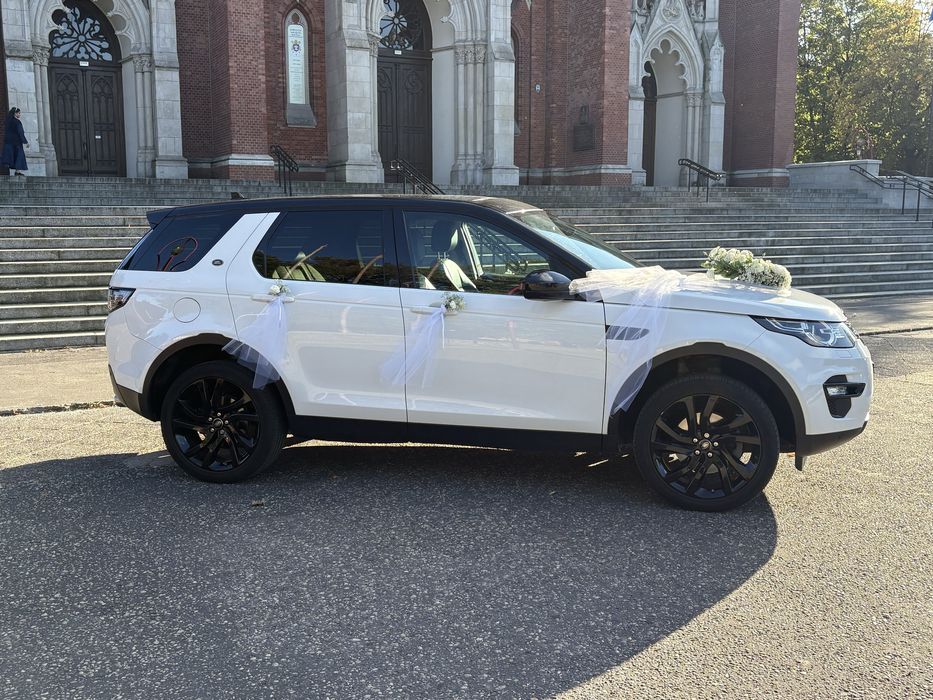 Auto do ślubu, Land Rover Discovery sport, wynajem samochodu, imprezy