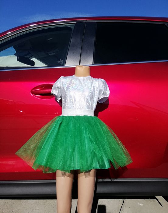 Фатинова зелена спідничка, Зелена юбка,костюм Жабки, костюм кульбаби