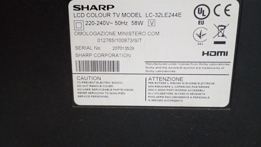 Tv Sharp aquos sprawny 32cale